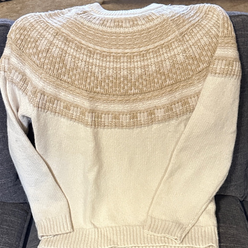 Treasure & Bond Cream and Tan Sweater